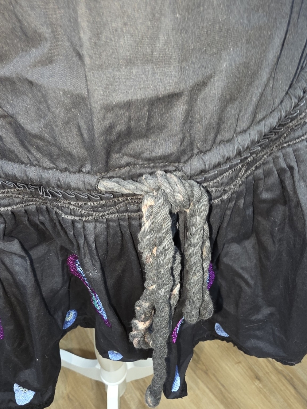 BCBGeneration Black Mini Dress with Purple & Blue Embroidery - Picture 8 of 8